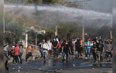 Protestos em Santiago