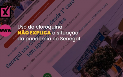 Enganoso: Uso da cloroquina não explica a situação da pandemia no Senegal