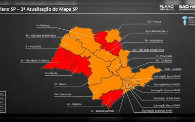 Governo de SP rebaixa 2 regiões para fase vermelha da flexibilização da quarentena