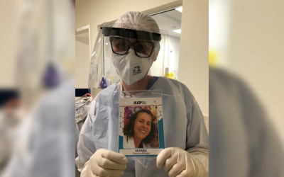 Funcionários da Ala COVID19 do HUOP recebem crachás personalizados