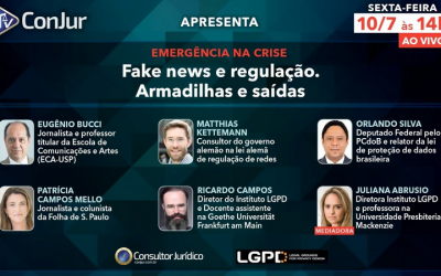 TV ConJur discute regulação das fake news nesta sexta