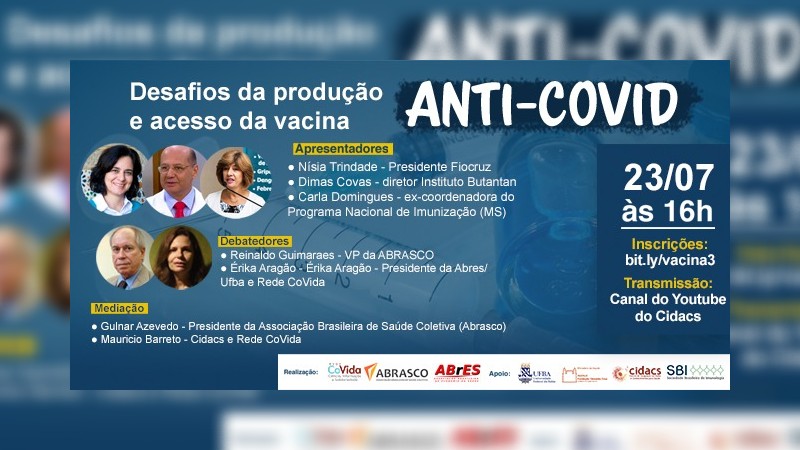 Rede COVIDA promove debate sobre vacinas com a Fiocruz