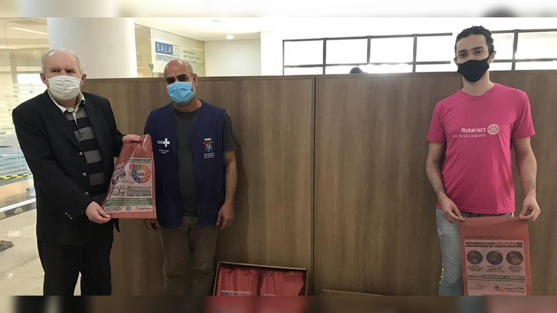 São Leopoldo recebe doação de sacolas biodegradáveis para descarte de lixo hospitalar