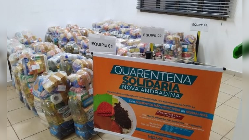 Dez toneladas de alimentos são doados para 400 famílias de MS
