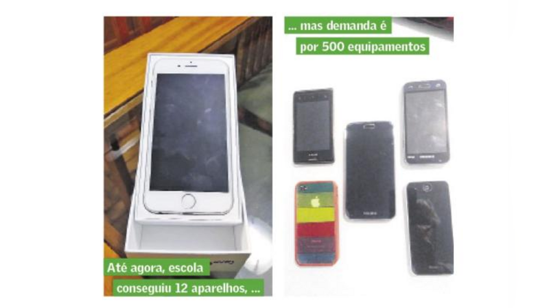 Escola Municipal de Porto Alegre arrecada celulares para alunos terem acesso à aulas remotas
