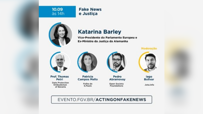 Webinar sobre fake news recebe Katarina Barley, vice-presidente do Parlamento Europeu