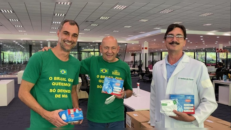 Havan intermedia doação de máscaras aos hospitais de Brusque