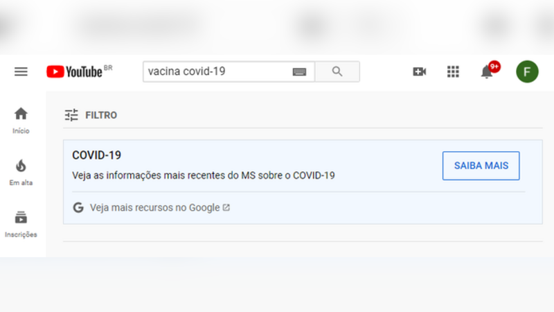 YouTube adota checagem de fatos e alertas em buscas sobre vacinas da COVID-19